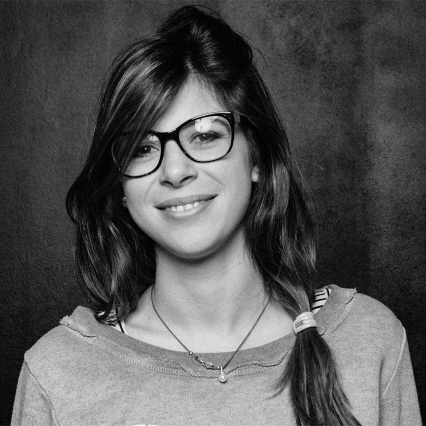 Fotografia di Marta Longo, specializzata in animazioni grafiche 3D, team della casa di produzione Soundless Studio.