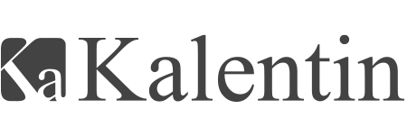 Logo rappresentativo della ditta Kalentin distribuzione prodotti per ciglia cliente della casa di produzione Soundless studio